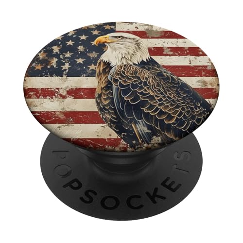 USA-Flagge, patriotisch, 4. Juli Adler PopSockets Klebender PopGrip USA-Flagge, patriotisch, 4. Juli Adler PopSockets Klebender PopGrip von Usa American Accessories