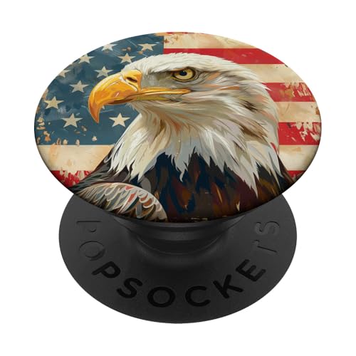 USA-Flagge, patriotisch, 4. Juli Adler PopSockets Klebender PopGrip USA-Flagge, patriotisch, 4. Juli Adler PopSockets Klebender PopGrip von Usa American Accessories