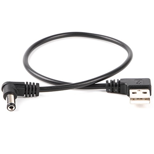 USB auf Barrel Kabel USB auf 5,5 mm/2,1 mm abgewinkelt, 5 V DC Stromkabel (rechtwinklig) von Usangreen