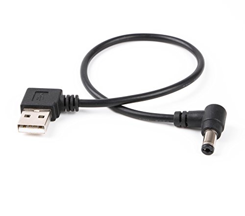 USB-auf-Zylinder-Kabel, USB auf 5,5 mm/2,1 mm abgewinkeltes 5 V Gleichstromkabel (links abgewinkelt) von Usangreen