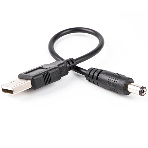 USB zu Barrel Kabel USB auf 5,5 mm/2,1 mm abgewinkeltes 5 V DC Stromkabel (gerade Richtung) von Usangreen