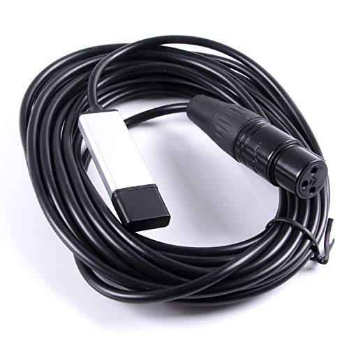 USB zu DMX Schnittstellenadapter RS485 Konverter seriell 3PIN XLR LED DMX512 Freestyler Software PC zu Bühnenbeleuchtung Kontrolle Dimmer-Kabel mit FTDI Chip Unterstützung Win10 Mac OS (16 ft) von usangreen