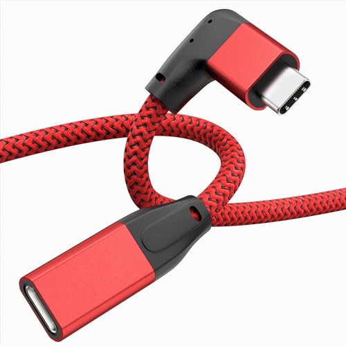 UseBean USB C Verlängerungskabel 1.8M, 90 Grad Winkel PD 100W Typ C 3.1 Gen2 10Gbps Stecker auf Buchse Verlängerung Kabel,4K@60Hz Video für iPhone 15,Mag/safe Macbook,iPad Pro Air,Galaxy S23/S22 von UseBean