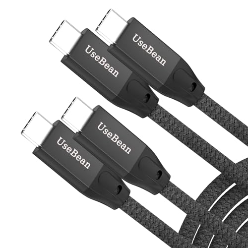 UseBean USB C auf USB C Kabel 100W 2M(2 Stück),USB 3.2 Gen2X2 20Gbps Datenkabel, Typ-C PD 3.0 QC 4.0 Schnellladung Ladekabel 4K@60Hz Videoausgang,für MacBook Pro, iPad Pro,Galaxy S23/S22 von UseBean