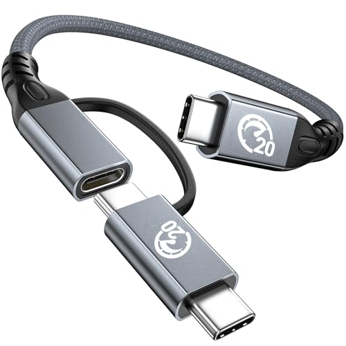 2 in 1 USB C Schnellladekabel 240W 0.2M, Kurz USB C auf USB C Kabel und Verlängerungskabel, USBC 3.2 Gen 2 Ladekabel 20Gbps Datenkabel,4K Video Kabel für iPhone 15 16 Galaxy S25 iPad MacBook Pixel 2 in 1 USB C Schnellladekabel 240W 0.2M, Kurz USB C auf USB C Kabel und Verlängerungskabel, USBC 3.2 Gen 2 Ladekabel 20Gbps Datenkabel,4K Video Kabel für iPhone 15 16 Galaxy S25 iPad MacBook Pixel von UseBean