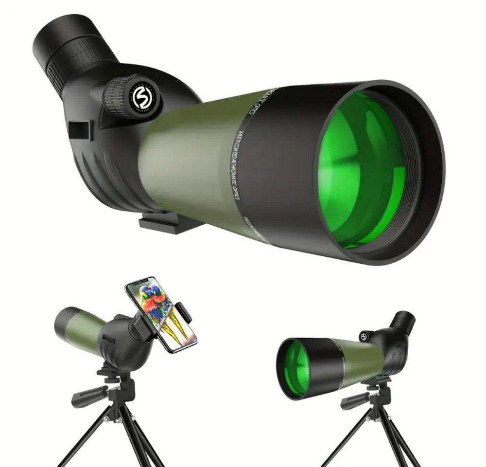 Usogood 25-75x60 Spektiv Vogelbeobachtung mit Stativ,BAK4 prism Spektiv (FMC Objektiv, HD, Smartphone Adapter, Monokular Teleskop Teleskop) von Usogood