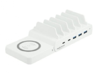 DeLOCK USB und kabelloses Ladegerät 2 x USB Type-C™ PD + 3 x USB Typ-A mit 110 W, Freistehend, Weiß, 100 - 240 V, 2.4 A, 5 A, 95 mm DeLOCK USB und kabelloses Ladegerät 2 x USB Type-C™ PD + 3 x USB Typ-A mit 110 W, Freistehend, Weiß, 100 - 240 V, 2.4 A, 5 A, 95 mm von DeLOCK