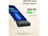 Veger VEGER Powerbank 5.000 mAh mit integriertem Lightning PD QC3.0 3A 20W PlugOn (W0556P) schwarz von Usorteret
