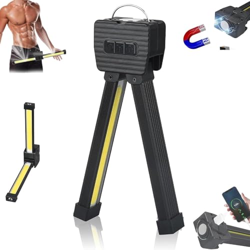 Posing Lampe Gym, Led Gym Lamp, wasserdichte Tragbare Gym Licht 7th Gear Dimming with Hanging Hook, Handheld USB Rechargeable Worklight with 180 Degree Folding (1 PCS) von Usper