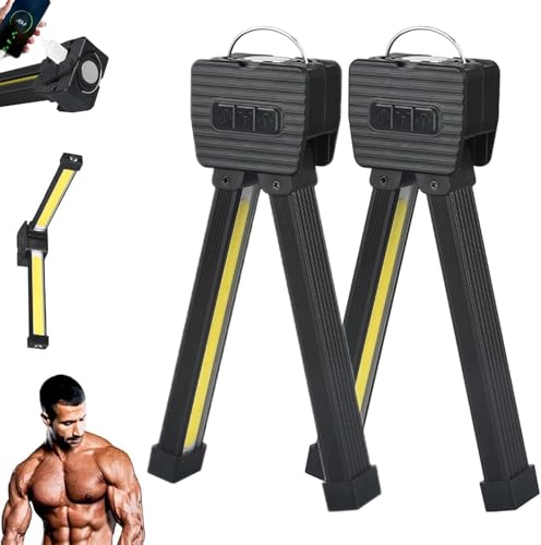 Posing Lampe Gym, Led Gym Lamp, wasserdichte Tragbare Gym Licht 7th Gear Dimming with Hanging Hook, Handheld USB Rechargeable Worklight with 180 Degree Folding (2 PCS) von Usper