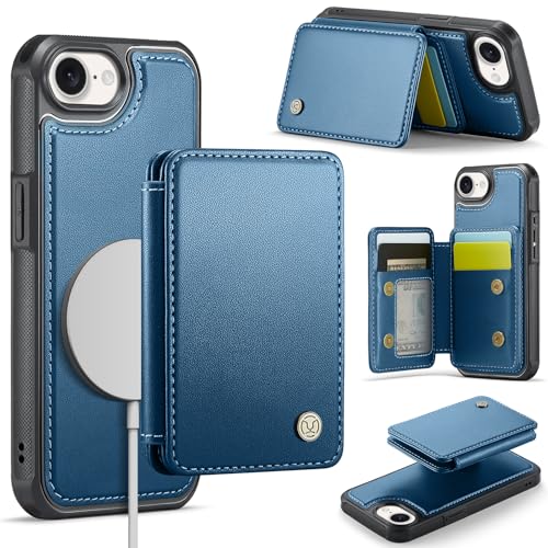 Usroom Kompatibel mit Magsafe Schutzhülle für iPhone 16E, magnetischer Kartenhalter, RFID-blockierend, 2-in-1, abnehmbarer Ständer, stoßfeste Abdeckung für Damen und Herren, Blau Usroom Kompatibel mit Magsafe Schutzhülle für iPhone 16E, magnetischer Kartenhalter, RFID-blockierend, 2-in-1, abnehmbarer Ständer, stoßfeste Abdeckung für Damen und Herren, Blau von Usroom