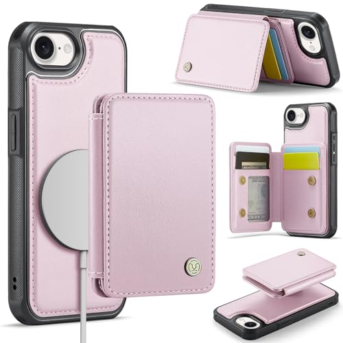 Usroom Kompatibel mit Magsafe Schutzhülle für iPhone 16E, magnetischer Kartenhalter, RFID-blockierend, 2-in-1, abnehmbarer Ständer, stoßfeste Abdeckung für Damen und Herren, Rosa Usroom Kompatibel mit Magsafe Schutzhülle für iPhone 16E, magnetischer Kartenhalter, RFID-blockierend, 2-in-1, abnehmbarer Ständer, stoßfeste Abdeckung für Damen und Herren, Rosa von Usroom
