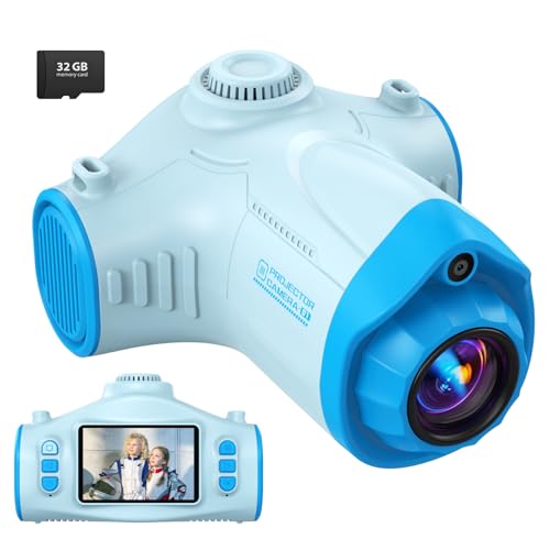 Kinderkamera, 3 in 1 Beamer Projektor Kamera 1080P Digitalkamera Fotoapparat Fotokamera Kinder, Weihnachten Geschenk Spielzeug für 3 4 5 6 8 7 9 10 11 12 Jahre Jungen und Mädchen, Blau Kinderkamera, 3 in 1 Beamer Projektor Kamera 1080P Digitalkamera Fotoapparat Fotokamera Kinder, Weihnachten Geschenk Spielzeug für 3 4 5 6 8 7 9 10 11 12 Jahre Jungen und Mädchen, Blau von Usteetic