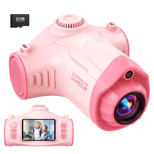 Kinderkamera, 3 in 1 Beamer Projektor Kamera Kinder 1080P Digitalkamera Fotoapparat Fotokamera Kinder, Weihnachten Geschenk Spielzeug für 3 4 5 6 8 7 9 10 11 12 Jahre Jungen und Mädchen, Rosa Kinderkamera, 3 in 1 Beamer Projektor Kamera Kinder 1080P Digitalkamera Fotoapparat Fotokamera Kinder, Weihnachten Geschenk Spielzeug für 3 4 5 6 8 7 9 10 11 12 Jahre Jungen und Mädchen, Rosa von Usteetic