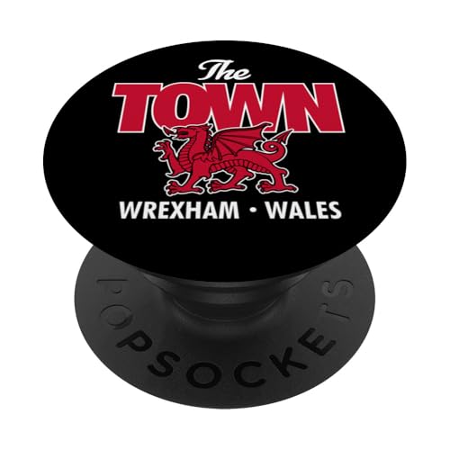 The Town Wrexham Wales, walisischer Drache PopSockets Klebender PopGrip von Utopia Sport Wrexham Shop
