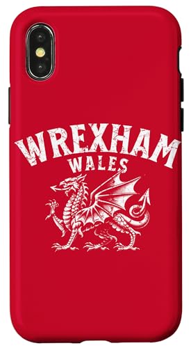 Wrexham Wales, gewölbter walisischer Drache, Used-Look Hülle für iPhone X/XS Wrexham Wales, gewölbter walisischer Drache, Used-Look Hülle für iPhone X/XS von Utopia Sport Wrexham Shop