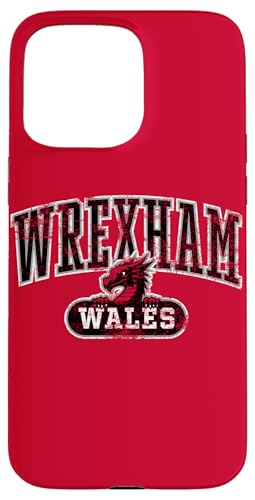 Wrexham Wales Peeking Wales, walisischer Drache, Used-Look, Schwarz Hülle für iPhone 15 Pro Max von Utopia Sport Wrexham Shop