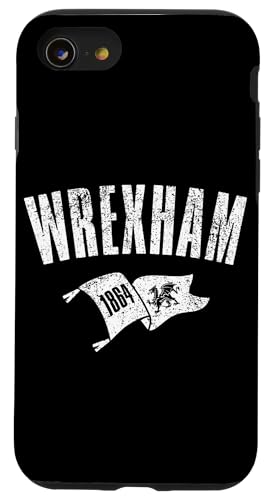 Wrexham Wales Walisischer Drachen-Wimpel, Used-Look Hülle für iPhone SE (2020) / 7 / 8 von Utopia Sport Wrexham Shop