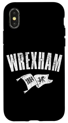 Wrexham Wales Walisischer Drachen-Wimpel, Used-Look Hülle für iPhone X/XS Wrexham Wales Walisischer Drachen-Wimpel, Used-Look Hülle für iPhone X/XS von Utopia Sport Wrexham Shop