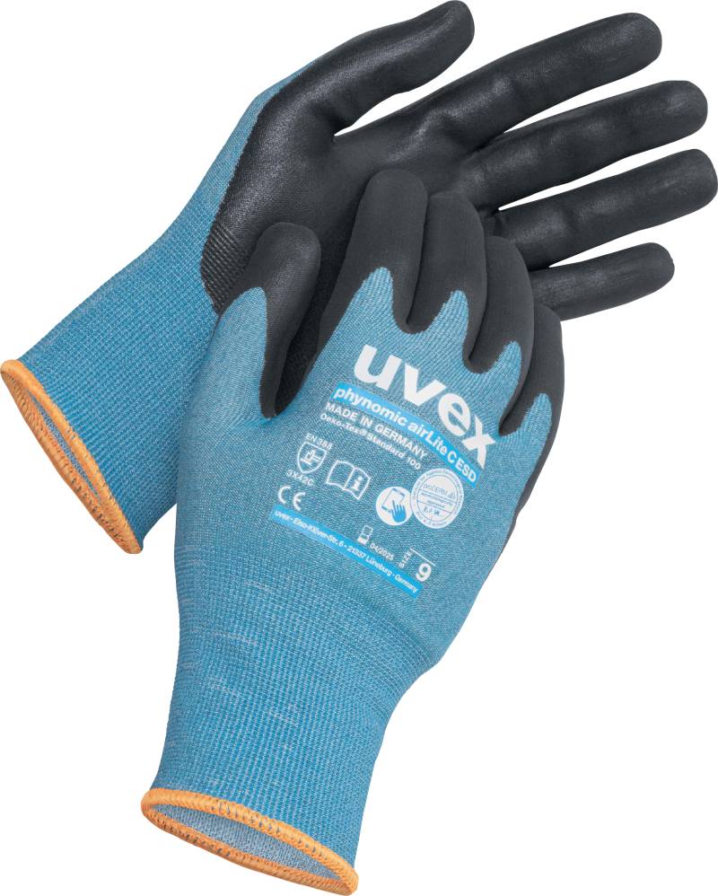 UVEX 6008412 - Schutzhandschuh uvex phynomic airLite C ESD 60084 Größe 12 von Uvex