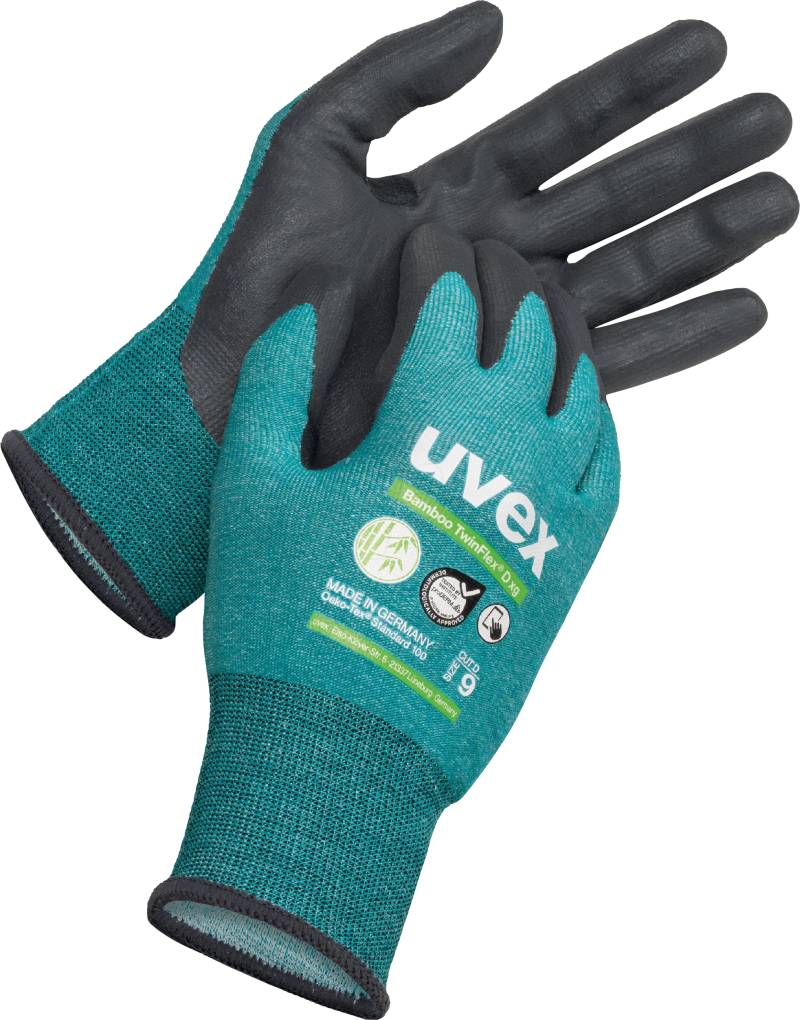 UVEX 6009008 - Schutzhandschuh Bamboo TwinFlex D xg 60090 Größe 8 von Uvex