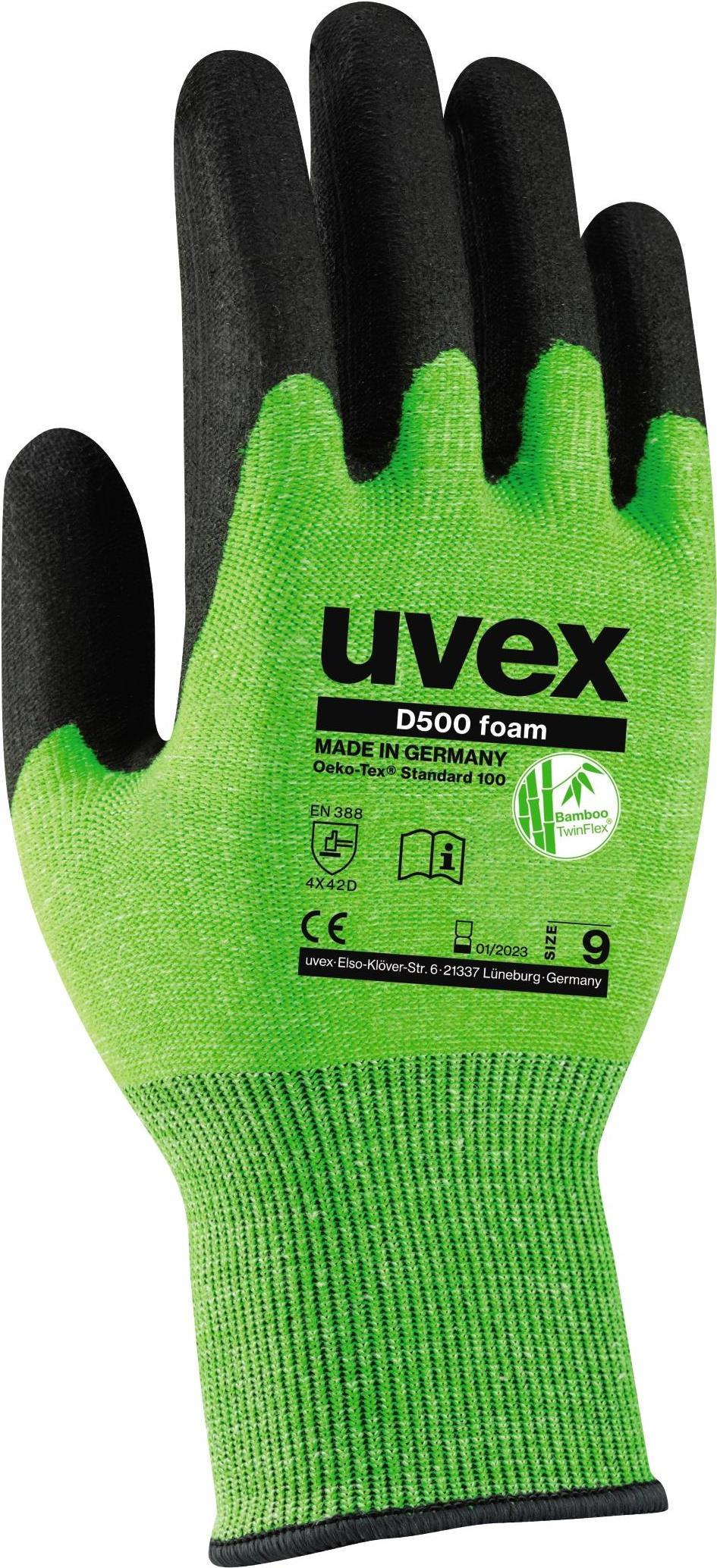 Uvex Handschutz uvex D500 foam, Gr.09 (6060409) von Uvex