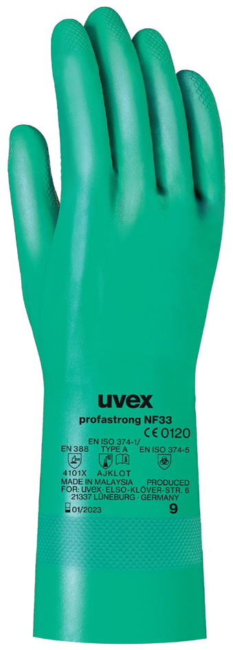 uvex Chemikalien-Schutzhandschuh profastrong NF 33, Gr.9 von Uvex