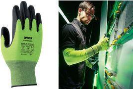 uvex Schnittschutz-Handschuh C500 foam, Gr. 06, 1 Paar Material: Bambus-Viskose, HPPE, Glas, Polyamid, Innenhand - 1 Stück (6049436) von Uvex