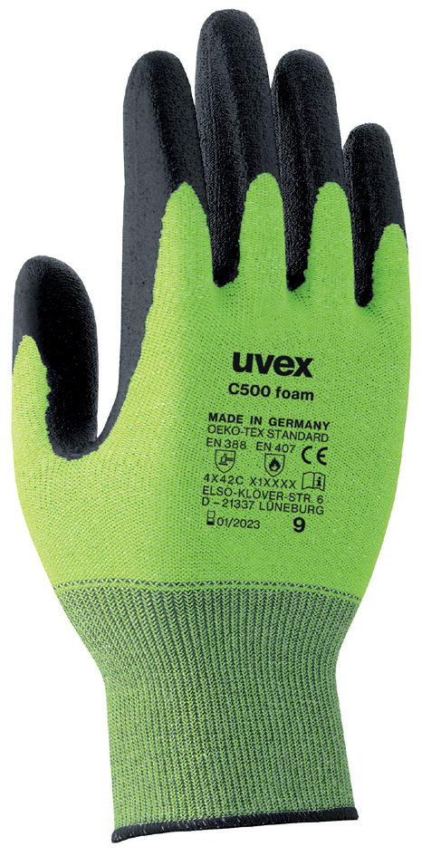 uvex Schnittschutz-Handschuh C500 foam, Gr. 08, 1 Paar von Uvex