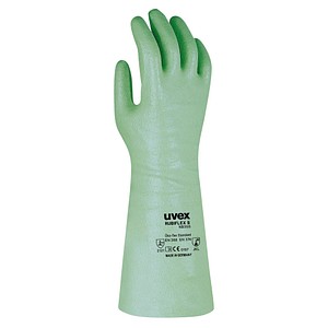 uvex unisex Arbeitshandschuhe Profas Rubiflex NB 35 S grün Größe 8 1 Paar von Uvex