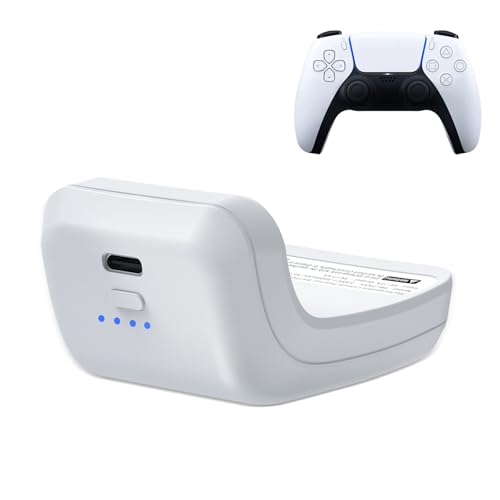 Uwayor Akku für ps5 Controller Ladegerät Kabelloses, Tragbarer 3000mAh Akku für DualSense, Play während des Aufladens, Lange Akkulaufzeit, PS5 Zubehör von Uwayor