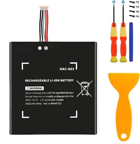 Uwayor Ersatzakku HAC-003 akku Switch Batterie 4310mAh Kompatibel für Nintendo Switch 2017 Spielkonsole, 3.7V 16.0Wh Akku hoher Kapazität Uwayor Ersatzakku HAC-003 akku Switch Batterie 4310mAh Kompatibel für Nintendo Switch 2017 Spielkonsole, 3.7V 16.0Wh Akku hoher Kapazität von Uwayor