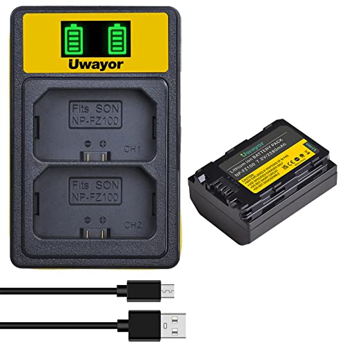 Uwayor NP-FZ100 Kamera Akku Ladegerät Set Ersatz Akku Kit USB Dual Slot Akku Ladegerät für Sony NP-FZ100, Sony A7 III, A7R III, A7R IV, A9, Alpha 9S, A9S, A7III, A7R3, A7R4 Camera Batteries Uwayor NP-FZ100 Kamera Akku Ladegerät Set Ersatz Akku Kit USB Dual Slot Akku Ladegerät für Sony NP-FZ100, Sony A7 III, A7R III, A7R IV, A9, Alpha 9S, A9S, A7III, A7R3, A7R4 Camera Batteries von Uwayor