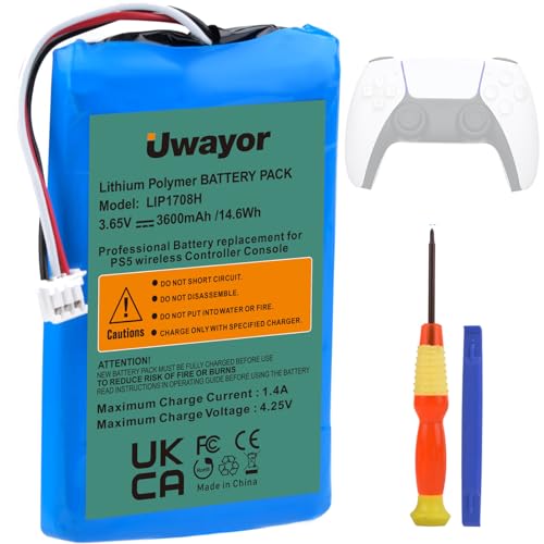 Uwayor PS5 Akku 3600mAh für Playstation 5 Controller 3600mAh PS5 Controller Akku Hohe Kapazität PS5 Controller Battery Uwayor PS5 Akku 3600mAh für Playstation 5 Controller 3600mAh PS5 Controller Akku Hohe Kapazität PS5 Controller Battery von Uwayor