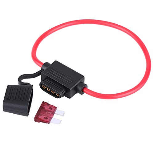 Auto-Blade-Sicherungshalter, Standard-Blatt-In-Line-Sicherungshalter Wasserdichter Auto-Sicherungshalter Einfach zu installierender Adapter Sicherungshalter für Auto Auto Fahrrad von Uxsiya