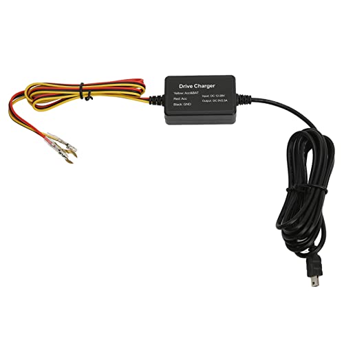 Uxsiya Dash Cam Hardwire Kit, USB Hard Wire Kit Sicher 12V-28V bis 5V Flexibles, präzises Schalten Kontinuierliche Stromversorgung Überstromschutz für Spiegelkamera(Mini) von Uxsiya