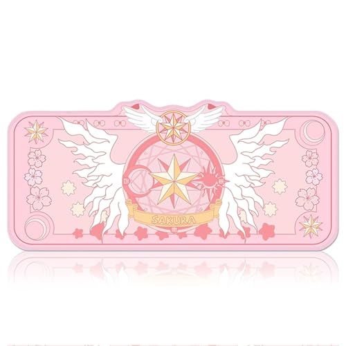 Anime-Mauspad, Kawaii-Schreibtischunterlage, XL-Größe, Kawaii-Schreibtisch, Gaming-Mauspad, Kawaii-Raumdekoration für Mädchen (Rosa) von Uywgaun