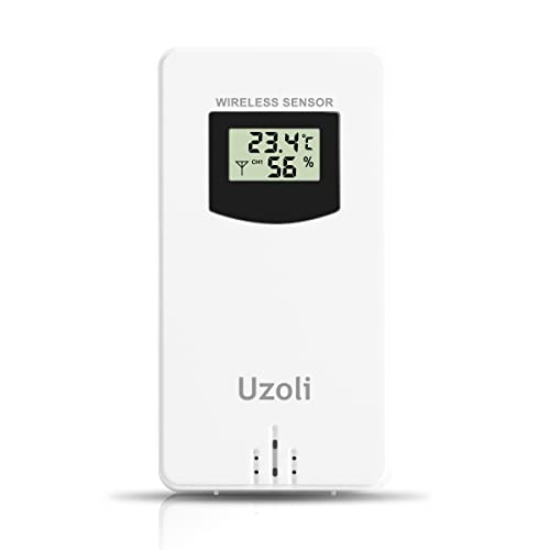 Uzoli Außensensor Ersatzsensor für Wetterstation EM3390, EM3405, EM3403, EM3539A von Uzoli