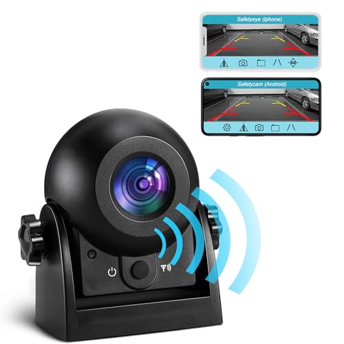 Uzone Rückfahrkamera Kabellos,Nachtsicht,IP68 Wasserdicht,Magnetisch,WiFi Rückfahrkamera Auto Smartphone APP für iPhone und Android,rückfahrkamera kabellos akku für Wohnwagen,Hitch,Pferdeanhänger von Uzone