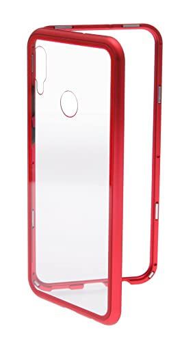 V-Design MMC 004 Magic Magnetcase für Huawei P Smart 2019 Rot Hinten Gehärtetes Glas Voller Schutz Case Cover Etui Kompatibel mit Huawei P Smart 2019 von V-Design