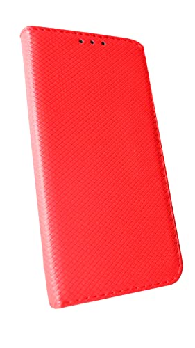 VSM 089 Smart Bookcase für iPhone 13 rot Magnetverschluss Premium Kunstleder Klapphülle Case Cover Etui Schutzhülle Kompatibel mit iPhone 13 von V-Design