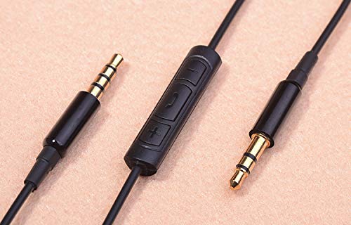 Ersatz-Audio-Kabel von Vmota für Kopfhörer/Headsets mit 3,5-mm-Aux-Stecker, Inline-Fernbedienung, für Mikrofone, universelle Lautstärkenregelung für Apple, Android und für andere Funktionen von V-MOTA