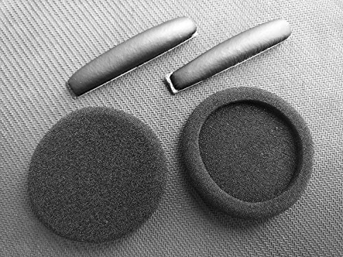 Ersatz Ohrpolster Ohrpolster Schaum Kissen + Stirnband Pad Reparatur Teile Für Sennheiser px100 px130 PX100II px131 PC30 PX80 On-Ear Kopfhörer Ohrenschützer Kissen (schwarz) von V-MOTA