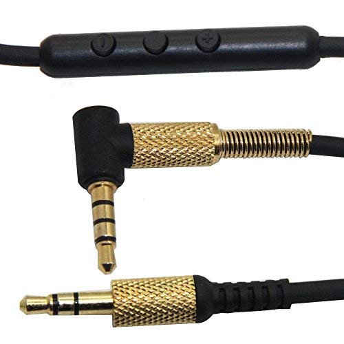 Kopfhörer-Mikrofonkabel für 3,5-mm-Klinkenstecker für Marshall Major II Monitor Kopfhörerkabel mit Fernbedienung Mikrofon Lautstärkeregler Kopfhörerkabel Drive-by-Wire, 1.3M, schwarz Kopfhörer-Mikrofonkabel für 3,5-mm-Klinkenstecker für Marshall Major II Monitor Kopfhörerkabel mit Fernbedienung Mikrofon Lautstärkeregler Kopfhörerkabel Drive-by-Wire, 1.3M, schwarz von V-MOTA