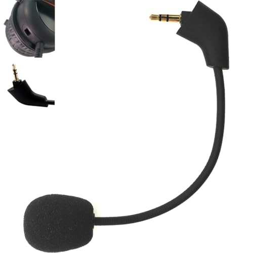 V-MOTA Ersatz-Mikrofon-Galgen für Kingston HyperX Cloud 2 II Cloud Core Cloud Pro CloudX PS5 Computer PC Gaming Headsets (quadratische Löcher, abgeschrägtes Ende Mikrofon) von V-MOTA