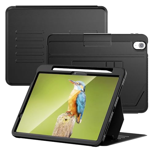 V-MOTA Flache Schutzhülle, kompatibel mit iPad Air M2 2024 27,9 cm (11 Zoll), A2902 Tablet, PU-Leder, ultradünne Passform, automatische Wake-/Sleep-Funktion, mit Stiftschlitz, Schwarz von V-MOTA