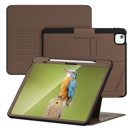 V-MOTA Flache Schutzhülle kompatibel mit iPad Air M2 2024 13 Zoll, A2898 Tablet, PU-Leder-Design Ultra Slim Fit Auto Wake/Schlaf Smart Cover Hülle/mit Stiftfach (lila) von V-MOTA