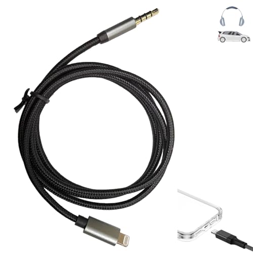 V-MOTA Audiokabel, 3,5 mm, kompatibel mit iPhone 13 Pro Max / 12Pro / SE / 11 / XR/XS/Max/X / 8 / 8P, verbunden mit Audio-Lautsprecher, Digital-Decoder, Kopfhörer-AUX-Konverter, L = 90 cm V-MOTA Audiokabel, 3,5 mm, kompatibel mit iPhone 13 Pro Max / 12Pro / SE / 11 / XR/XS/Max/X / 8 / 8P, verbunden mit Audio-Lautsprecher, Digital-Decoder, Kopfhörer-AUX-Konverter, L = 90 cm von V-MOTA