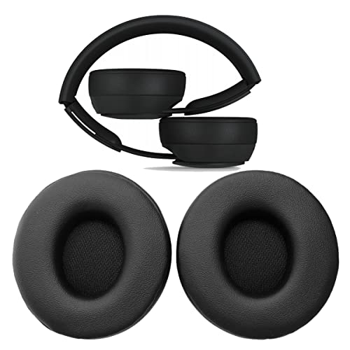 V-MOTA Ohrpolster kompatibel mit Beats Solo Pro kabellosen On-Ear-Kopfhörern, Ersatzkissen, Reparaturteile (1 Paar) (schwarz) von V-MOTA