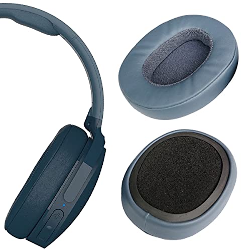 V-MOTA Ohrpolster kompatibel mit Skullcandy Crusher Bluetooth, Crusher Evo, Crusher ANC, Hesh 3 kabellosen Kopfhörern, Ersatz-Lederkissen, Reparaturteile (1 Paar) (blau) von V-MOTA
